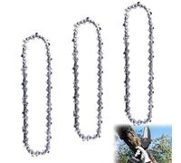 Juego de 3 cadenas de motosierra 20 cm 3/8" 1,1 mm 33 TG, compatibles con Einhell FORTEXXA 18/20 TH & GC-LC 18/20 Li T, de bajo rebote, compatible con Worx WG349E.9