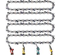 Juego de 3 cadenas de sierra de 3/8 LP, 0,43 pulgadas (1,1 mm de grosor, para carril guía de 8 pulgadas, 33 eslabones, bajo retroceso, cadena de repuesto para Bosch, Makita, Ryobi)