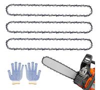 Juego de 3 cadenas de sierra de 3/8 pulgadas LP 1,3 mm 52TG 35 cm de longitud de sierra, cadena de motosierra con retroceso para varias motosierras, compatible con Dolmar, Stihl, Einhell, Makita