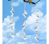 Juego de 3 carillones de viento, ahuyentador de pájaros, ahuyentador de pájaros, balcón, reflectante, campanillas de viento para exteriores, para expulsar palomas, decoración para balcón, jardín
