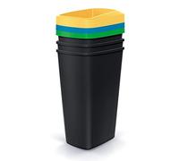 Juego de 3 cubos de reciclaje de 45l cada uno keden.