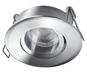 Juego de 3 focos empotrables LED OSRAM Spot Set, IP65, 4,5W, cromo, 320 lúmenes, 2700K (blanco cálido), índice de reproducción cromática (CRI) ≥ 80, apto para ambientes húmedos
