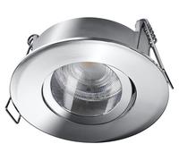 Juego de 3 focos empotrables LED OSRAM Spot Set, IP65, carcasa cromada, 4,5W, 4000K (blanco neutro), aluminio, apto para ambientes húmedos