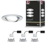 Nova Set de focos LED empotrables Nova Coin Reto (6,5 W, 3 ud., Blanco cálido, Diámetro: 8,4 cm, Aluminio)