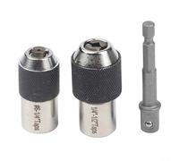 Juego de 3 llaves de vaso de grifo de 3/8 pulgadas, adaptador de llave de carraca ajustable, herramienta extractora de acero de aleación para taladro de mano, trinquete plateado