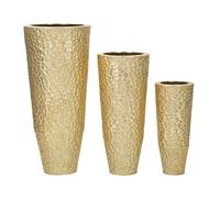 Juego De 3 Maceteros De Metal Dorado Ø 50,8x114,9-40x92,7-29,8x70,5 Cm