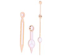 Juego de 3 manecillas de reloj de repuesto, manecillas de aleación luminosas para horas, minutos y segundos, ideal para reparación de relojes; kit de manecillas doradas con caja de