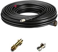 Juego de 3 mangueras para limpiar tuberías Kärcher Workzone Aldi Craft HD HDS y otros - Conector 1/8" AG : M22 x 1,5 IG & bayoneta & Boquilla de limpieza giratoria (40 metros)
