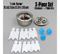 Juego de 3 Piezas (1 Contenedor + 2 Kits de Mecha) Encendedor de para Exteriores con Mecha Reemplazable - Puede Combustible y 1-3 Horas (dependiendo del ) de Uso , Sin Batería