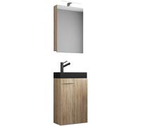Juego de 3 piezas | Lavadero para huéspedes Aseo | Baño para invitados Aseo | Lavabo con armario espejo | Muebles de baño Juego de baño – Slito SC-BL