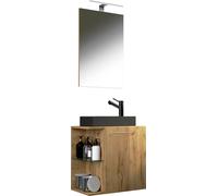 Juego de 3 piezas | Lavadero para invitados WC | Baño para invitados | Lavabo con espejo | Juego de baño – Hausa SC-BL