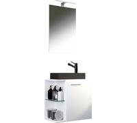 Juego de 3 piezas | Lavadero para invitados WC | Baño para invitados | Lavabo con espejo | Juego de baño – Hausa SP-BL