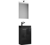 Juego de 3 piezas | Lavadero para invitados WC | Baño para invitados | Lavabo con espejo | Juego de baño – Slito SP-BL