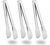 Juego de 3 pinzas para servir de acero inoxidable Unyqoos®, 24 cm – Pinzas para ensalada, ideales para barbacoas, buffets, cocina y repostería, resistentes a la corrosión, aptas para lavavajillas, col