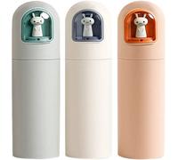 Juego de 3 portacepiños para niños Unyqoos®, de colores, fabricado con PP apto para uso alimentario, compacto y con motivos de conejos; multifuncional, ideal como vaso y para guardar objetos, tanto pa