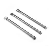 Juego de 3 quemadores de tubo de repuesto de acero inoxidable para parrillas de barbacoa de gas, longitud ajustable, diseñado para adaptarse a múltiples marcas y modelos de parrilla