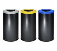 Juego de 3 recipientes para separar materiales eurokraft basic, capacidad 70 l, UE 3 unid.