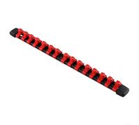 Juego de 3 rieles resistentes para enchufes de 1/4 3/8 1/2 pulgadas - Tablero de herramientas montado en la pared que ahorra espacio - Ganchos y perchas de garaje de 360 mm de longitud (1-2 azul)