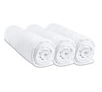 Juego de 3 sábanas bajeras, 70 x 140 cm, Cama Infantil, 70 x 140 cm, 100% algodón, Jersey Blanco, Extensible y Transpirable, sueño Saludable | Marca Easy Dort | Certificado Oeko-Tex | Calidad |