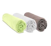 Juego de 3 sábanas de 70 x 140 cm, Cama Infantil, 70 x 140 cm, bambú hipoalergénico, anís Blanco, Topo, Extensible, sueño Sano, Marca Easy Dort, Certificado Oeko-Tex | Fabricado en Europa