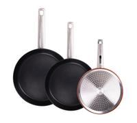 San Ignacio Juego de 3 Sartenes Ø24Ø28Ø30cm en Aluminio forjado AGROS