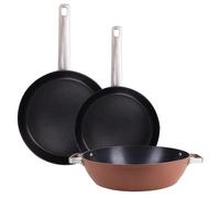 Juego de 3 Sartenes Ø24Ø28Ø30cm en Aluminio forjado AGROS San Ignacio Ø28Ø30 Ø32