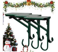 Juego de 3 soportes para calcetines antideslizantes y ajustables de metal | Colgadores de Navidad para calcetines de Navidad para adornos pequeños, cadena de luz, chimenea, soporte de mesa