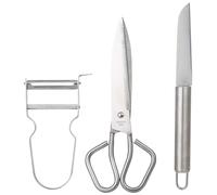 Juego de 3 utensilios de cocina en acero inoxidable Bergner colección Helpy