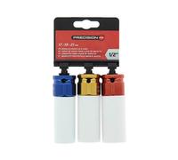 Juego de 3 vasos hexagonales para llave de impacto Precision Steel