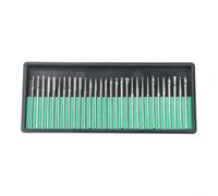 Juego de 30 brocas con revestimiento de esmeril de 3 mm para herramientas giratorias, rebabas de molienda de punta de 1 mm para joyería, carcasa de piedra de vidrio, pulido DIY con caja de
