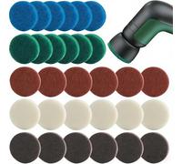 Juego de 30 cepillos de limpieza eléctricos Bosch Home/Garden 6033, cepillo universal, 5 colores (almohadilla de espuma, almohadilla de alto rendimiento}