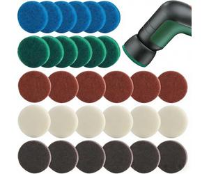 Juego de 30 cepillos de limpieza eléctricos Bosch Home/Garden 6033, cepillo universal, 5 colores (almohadilla de espuma, almohadilla de alto rendimiento}