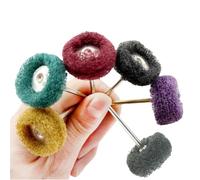 Juego de 30 discos abrasivos de 1 pulgada para pulir y abrillantar, para herramienta rotativa Dremel, mini taladro, cepillo abrasivo de fibra, vástago de 2.35/3 mm yellow 2.35mm Shank