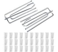 Juego de 30 ganchos para cortinas Ibzenoa® – hierro galvanizado, color plateado, ganchos plegables de 4 puntas, capacidad de carga de 3,5 kg por gancho, resistentes a la corrosión y sin bordes afilado