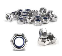 Juego de 300 tuercas M4, tuercas M4 de acero inoxidable 304, tuercas hexagonales con nailon, juego de tuercas autoblocantes, tuercas de bloqueo para tornillos, arandelas, barras roscadas