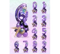 Juego de 33 globos de cumpleaños con temática musical Kpop, adecuados para decoraciones de fiestas de cumpleaños con temática musical K-pop y temática disco. 9