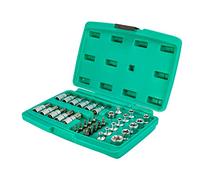 Juego de 34 Vasos y Puntas Torx de 3/8" WIESEMANN 1893 | Acero Al Cromo Vanadio | Con Vasos de Carraca | Para Tornillos Torx de Seguridad | 80164