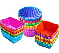 Juego de 36 moldes de Silicona antiadherentes Reutilizables para Magdalenas