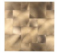 Juego de 4 adornos autoadhesivos tridimensionales para la pared, con diseño que simula una textura trenzada