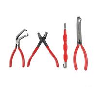 Juego de 4 alicates de extracción de conectores eléctricos para coches, camiones, SUV, compatibles con conectores automotrices estándar estilo pestaña de empuje