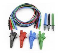 Juego de 4 cables, 4 cocodrilos y 3 puntas de prueba
