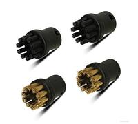 Juego de 4 cepillos redondos adecuados para limpiador a vapor Kärcher I cerdas de alta calidad en dos colores I 2.863-264.0 Brush con 2.863-061 Brush