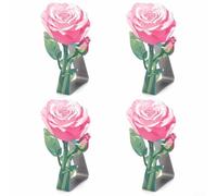 Juego de 4 clips de acero inoxidable para mantel, abrazaderas antideslizantes para mesas de hasta 1 77 pulgadas de grosor, adecuados para bodas y mesas de fiesta (rosa)