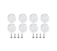 Juego de 4 clips de espejo sin marco para montaje en pared, soporte de vidrio de plástico para baño, tocador, fácil de instalar, 13 mm de diámetro exterior (8 piezas)