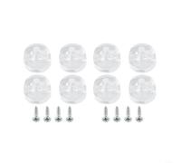 Juego de 4 clips de espejo sin marco para montaje en pared, soportes de vidrio de plástico para baño, duchas, paneles de hasta 4 mm de grosor con fijaciones (8 piezas)