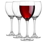 Juego de 4 copas de vino, capacidad de 300 ml, aptas para lavavajillas, dimensiones: 8,2 x 20,5 cm