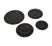 Juego de 4 cubiertas para quemador de estufa de gas, 4 piezas, de hierro fundido, para quemador de cocina SABAF, piezas de repuesto color negro de 55 mm, 75 mm, 100 mm, control de distribución de