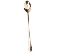 Juego de 4 cucharas iridiscentes de acero inoxidable para remover café, té y bebidas en casa, cocina o eventos de fiesta (oro rosa)