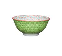 Juego de 4 cuencos Mikasa "Geometric Lime", color verde