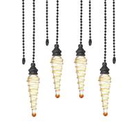 Juego de 4 extensiones para cadenas de cristal, diseñadas para ventiladores de techo